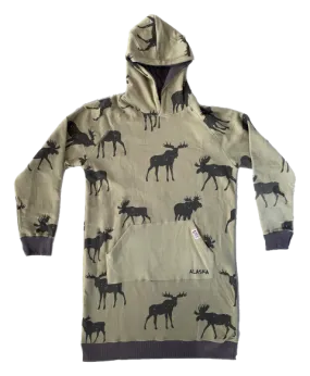 Moose Print Alaska Sleep Hoodie