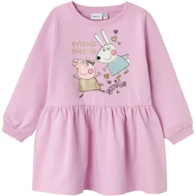 Name It Pastel Lavender Amira Peppa Pig Sweat Dress