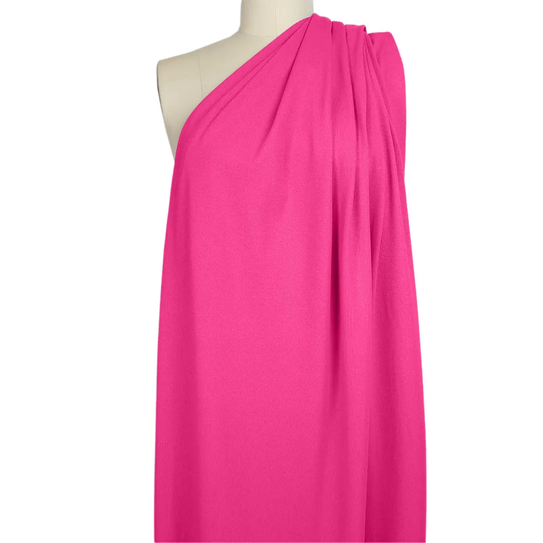 organic cotton rib knit - fuchsia