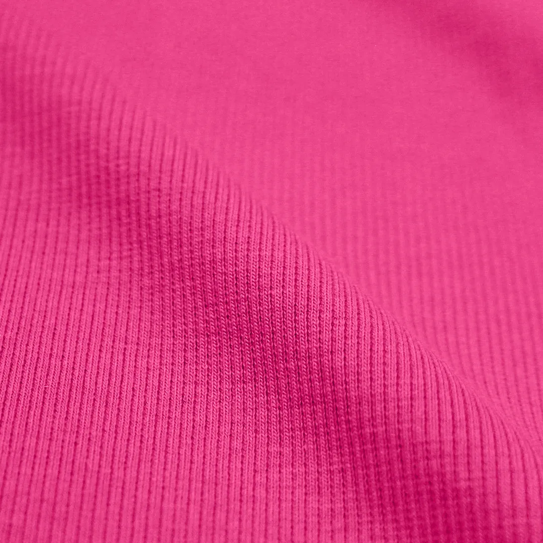 organic cotton rib knit - fuchsia