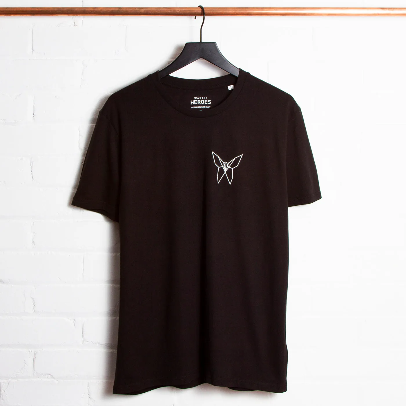 Origami Butterfly Back Print - Tshirt - Black