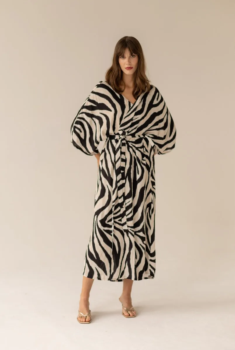 Pareo Dress Zebra Maxi