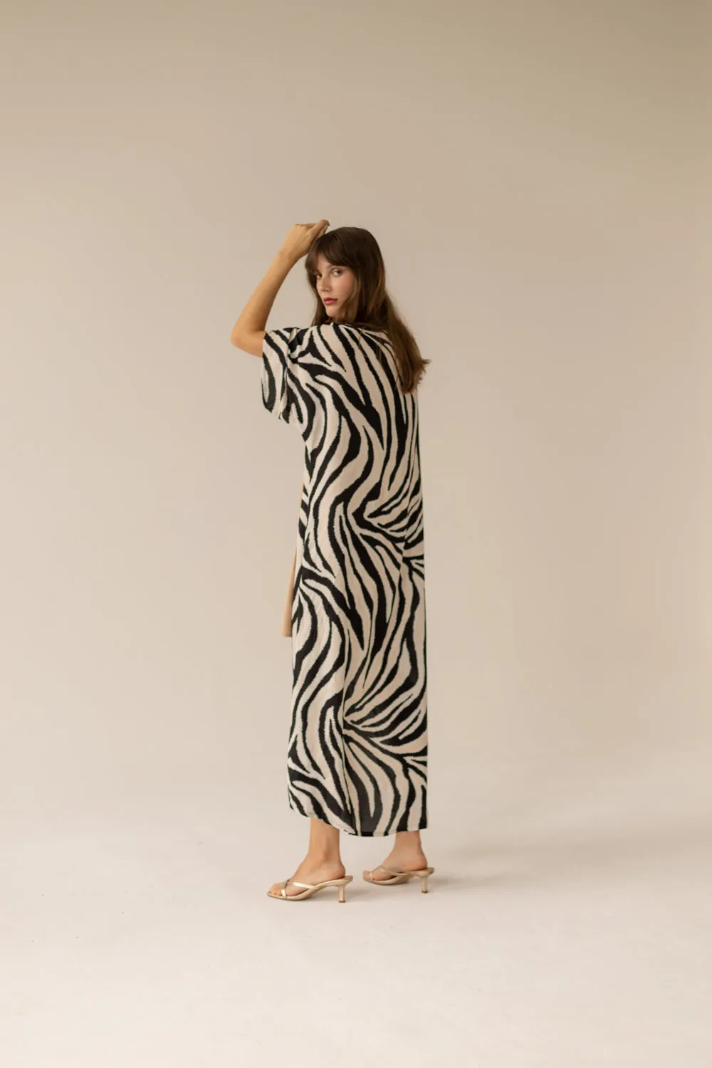 Pareo Dress Zebra Maxi