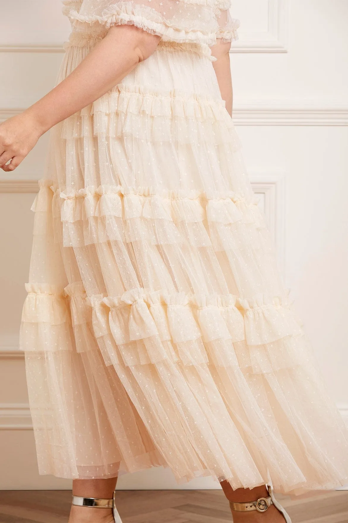 Peaches Smocked Ankle Gown