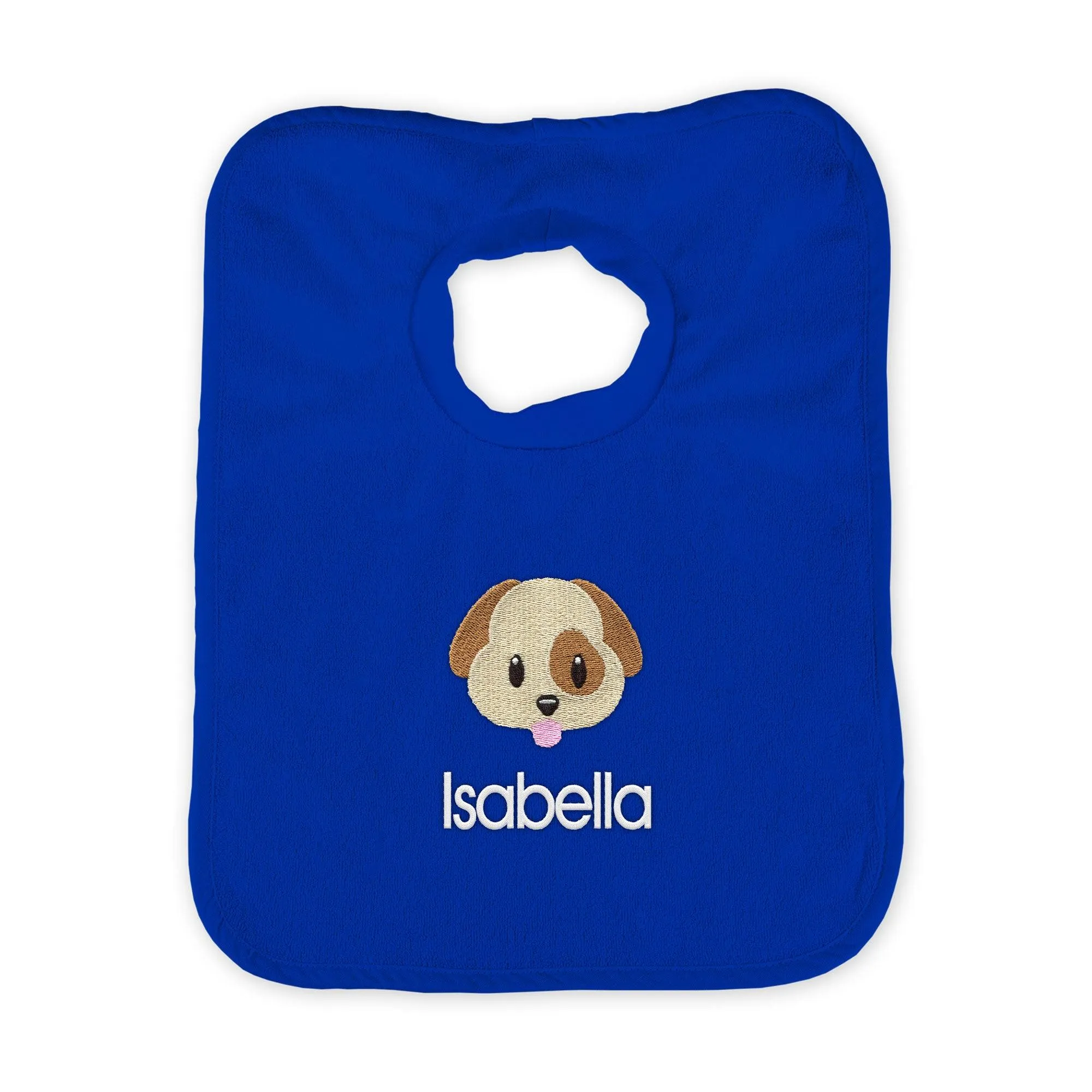 Personalized Dog Face Emoji Bib