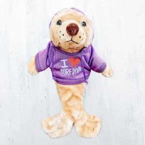 PLUSH ANIMAL - Sea Lion Stuffed Animal with "I love Surf Diva" Hoodie