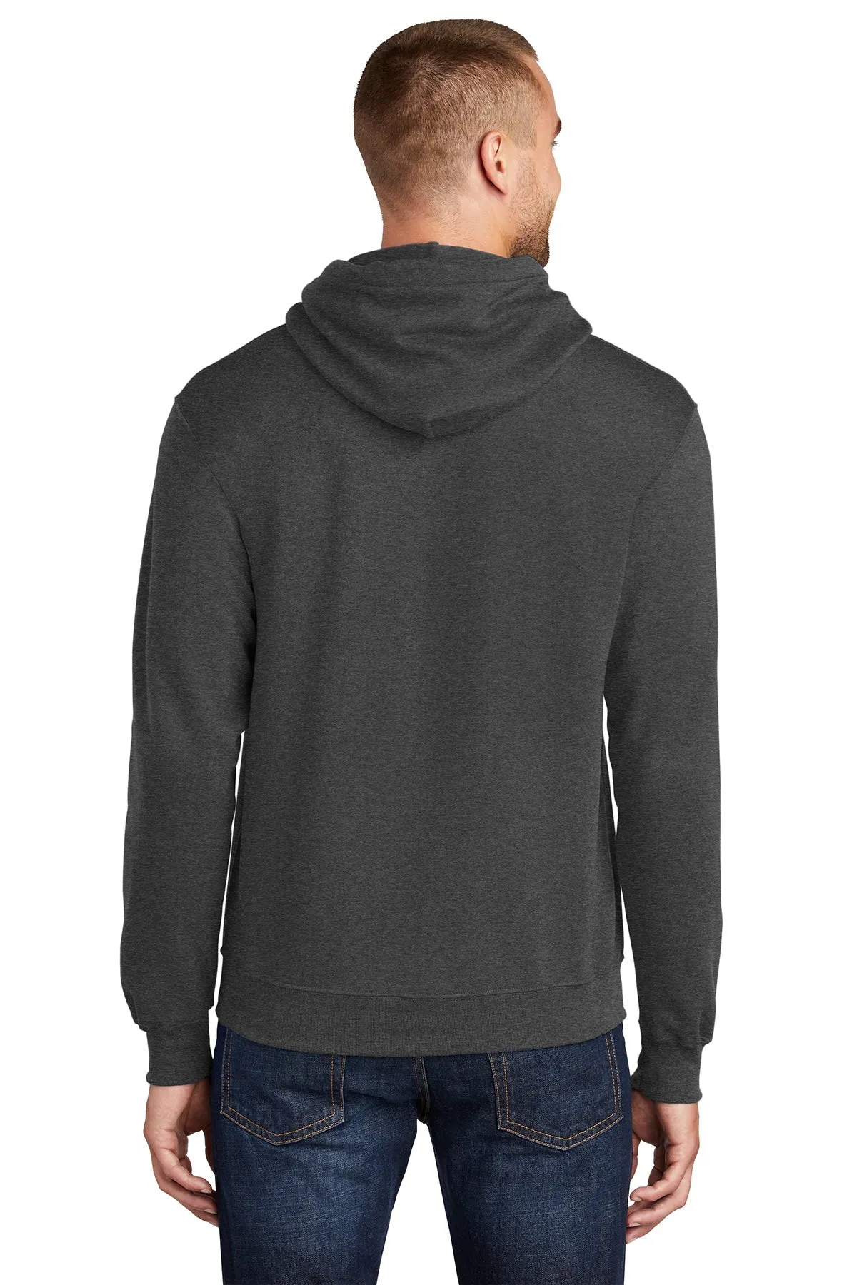 Port & Company Tall Core Fleece Customized Hoodies, Dark Heather Grey