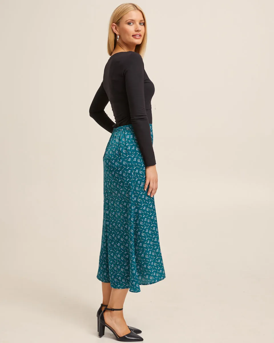 Postpartum Midi Skirt - Evergreen