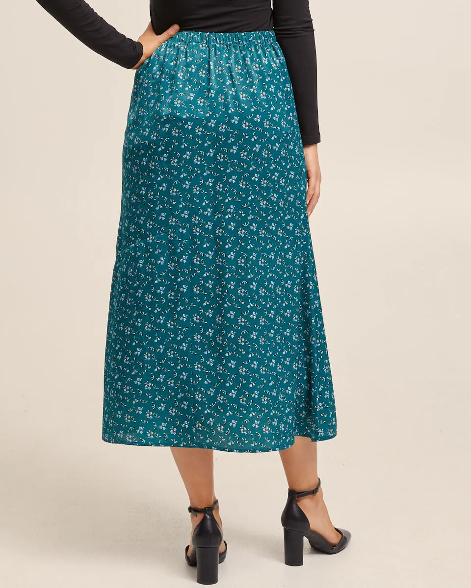 Postpartum Midi Skirt - Evergreen