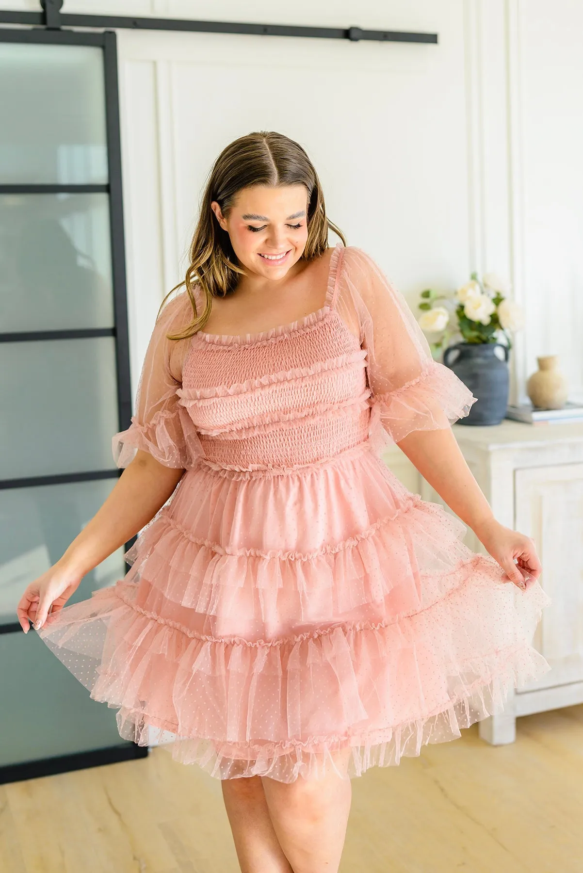 Pretty In Pink Tiered Dress