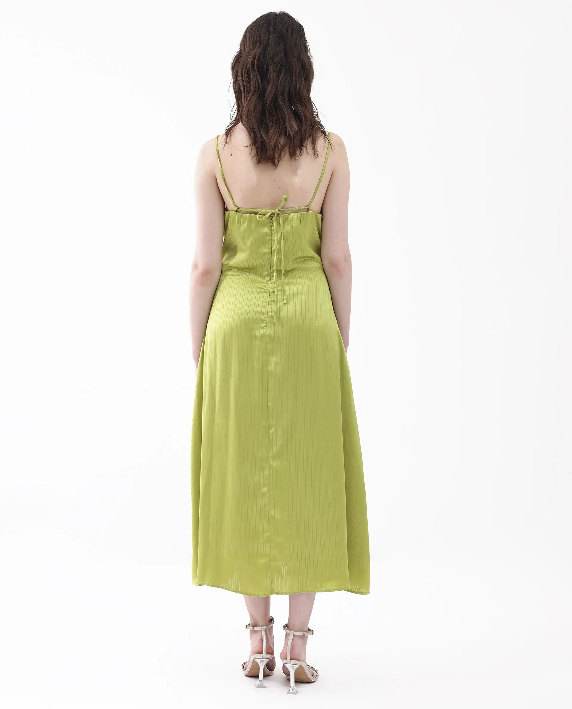 Rareism Womens Andrei Flouroscent Green Dress Dyed