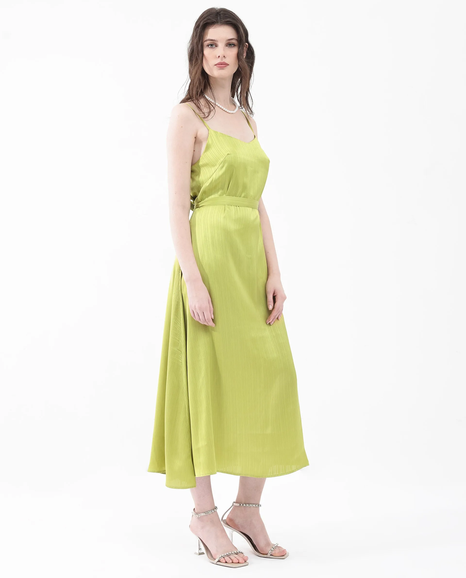 Rareism Womens Andrei Flouroscent Green Dress Dyed