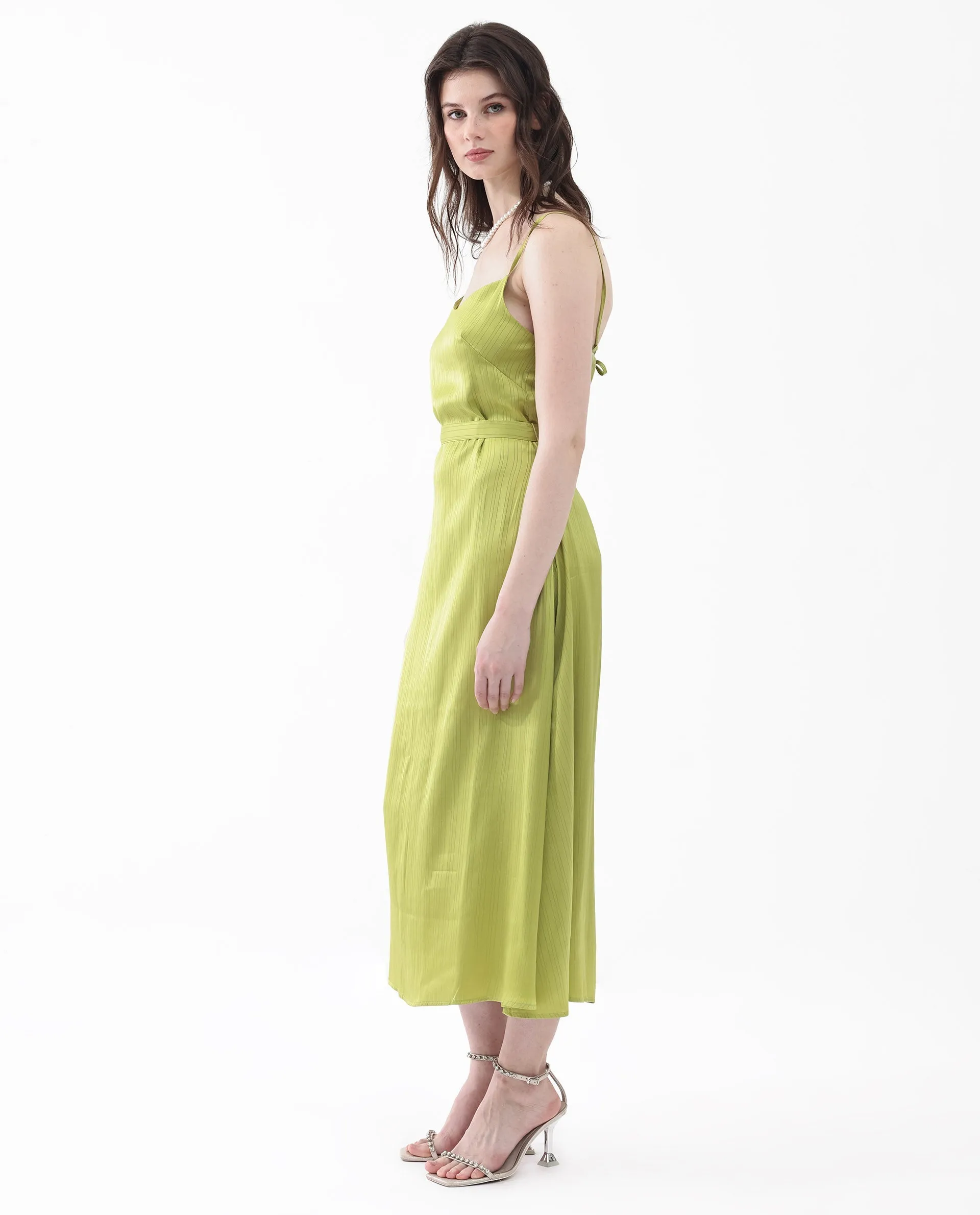 Rareism Womens Andrei Flouroscent Green Dress Dyed