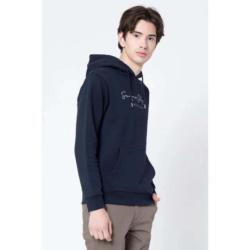 Red Tape Men's Navy Printed Hoodie