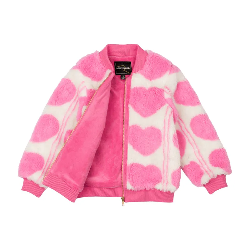 Rock Your Kid Sherpa Heart Faux Sherpa Jacket