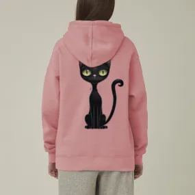 S-6XL Special Napping Black Cat made in Korea (for men and women) Plus Size Hoodie