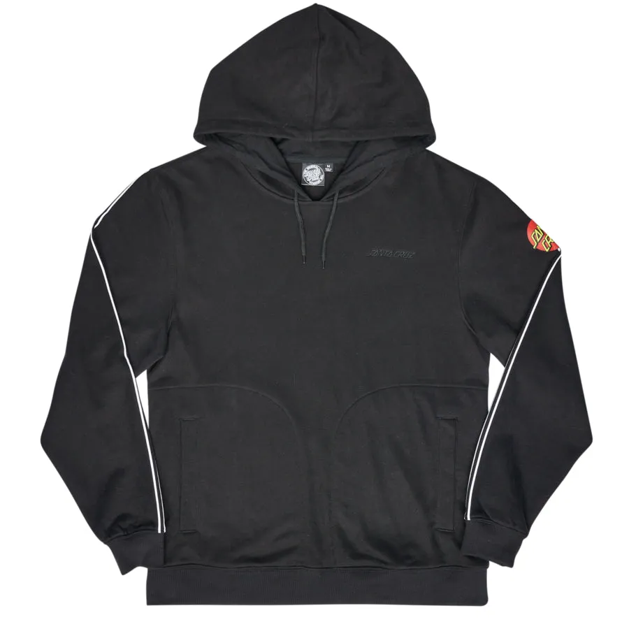 Santa Cruz Vertical Dot Pullover Hooded Mens Sweatshirt - Black