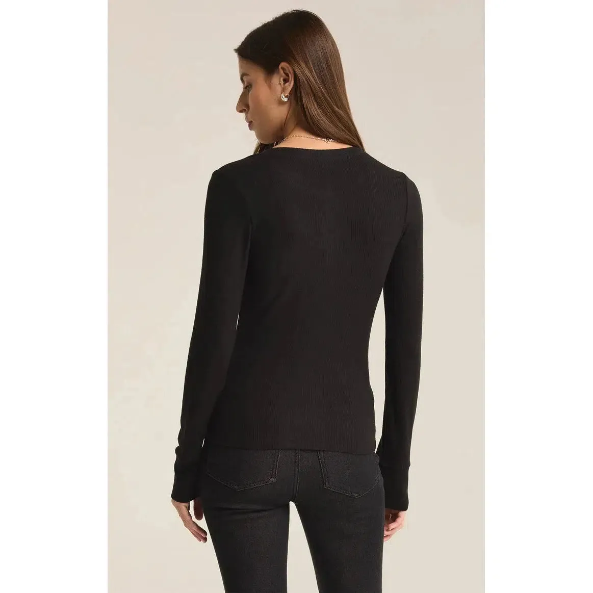 SCARLETT RIB HENLEY