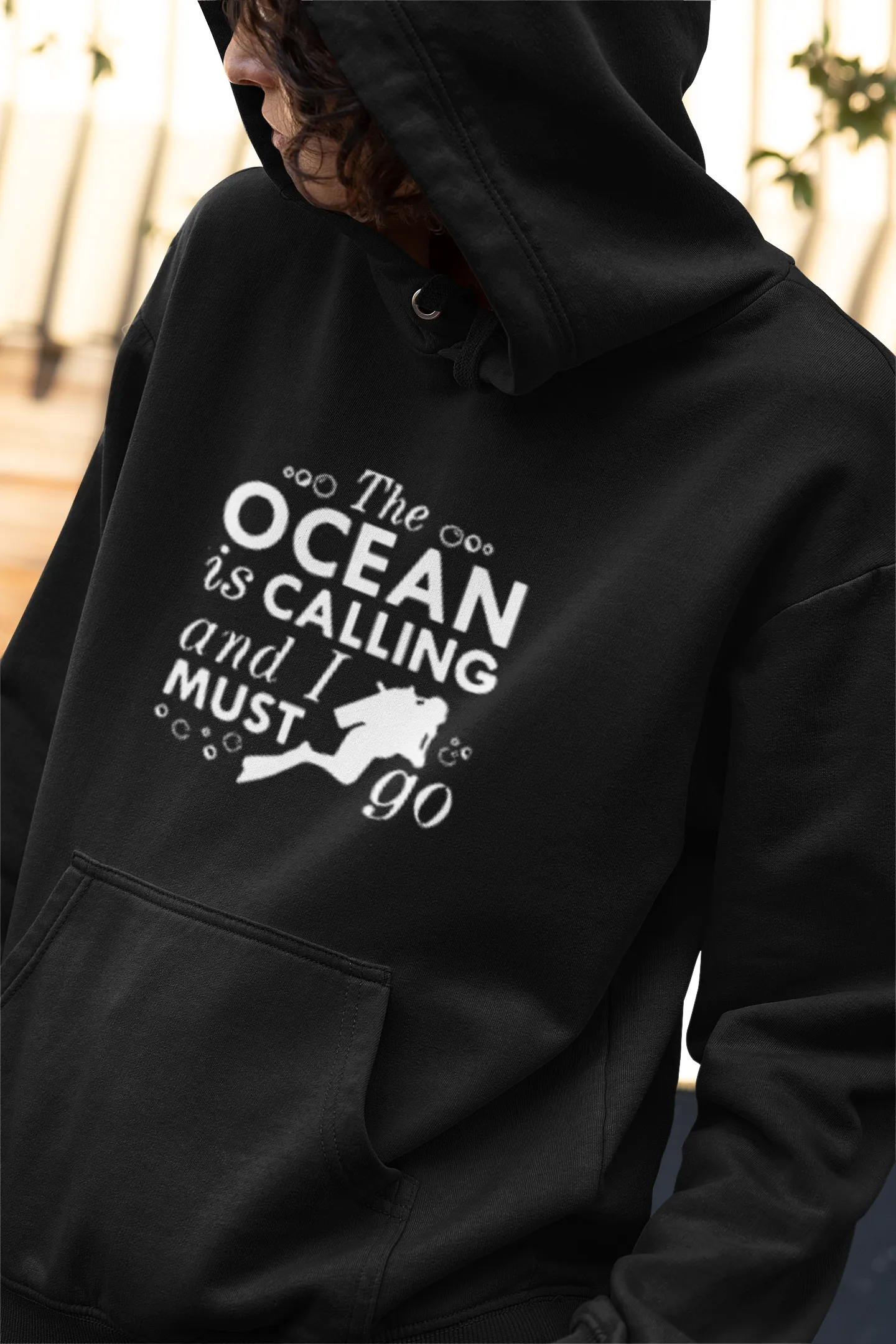 Scuba diving Hoodie for Men | The Ocean Is Calling and I Must Go