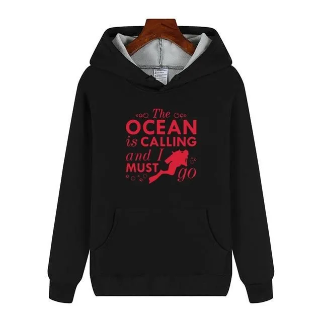 Scuba diving Hoodie for Men | The Ocean Is Calling and I Must Go