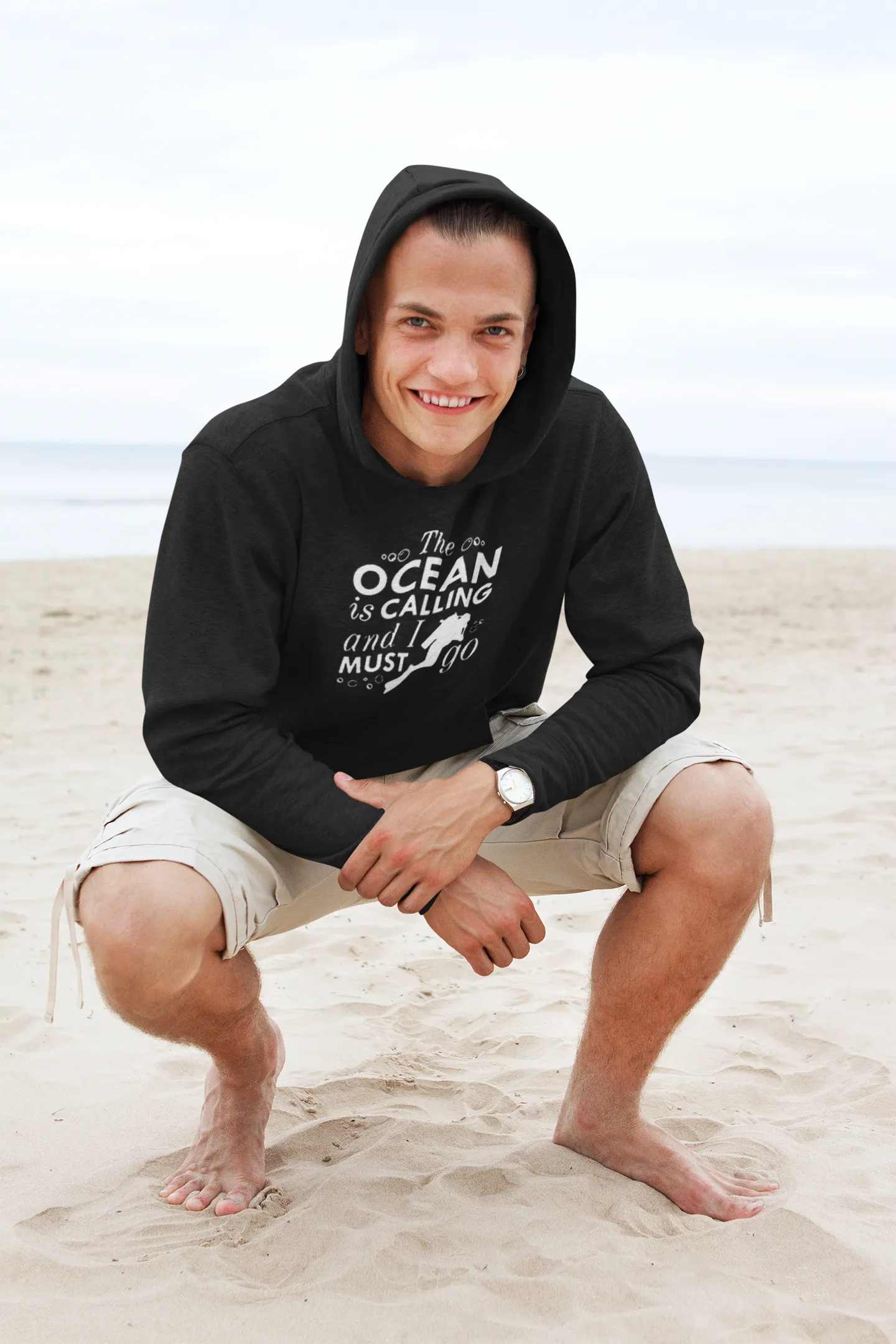 Scuba diving Hoodie for Men | The Ocean Is Calling and I Must Go