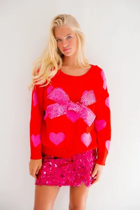 SEASON TO SPARKLE HEART SWEATER