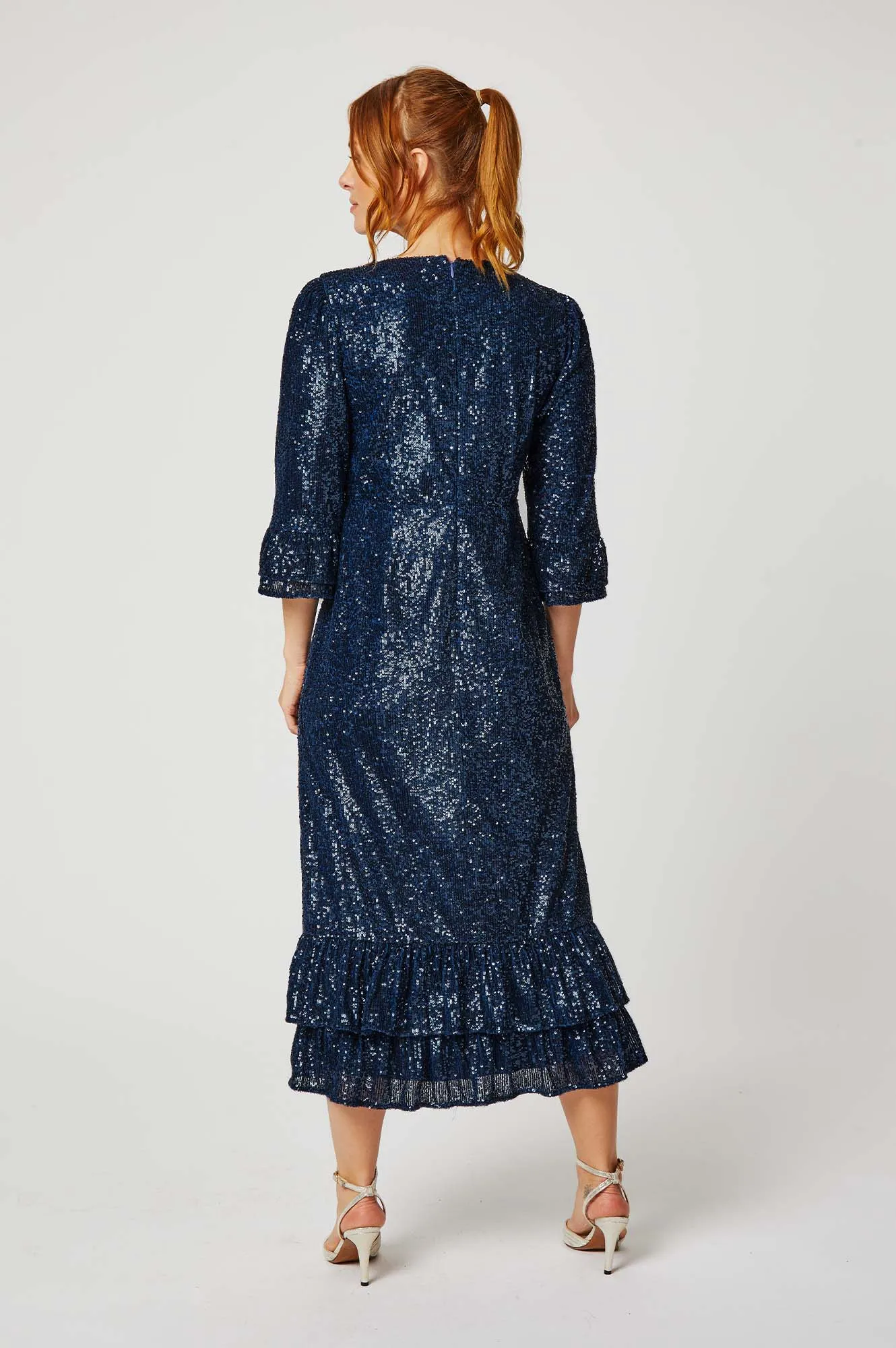 Sequin Victoria Dress | Blue