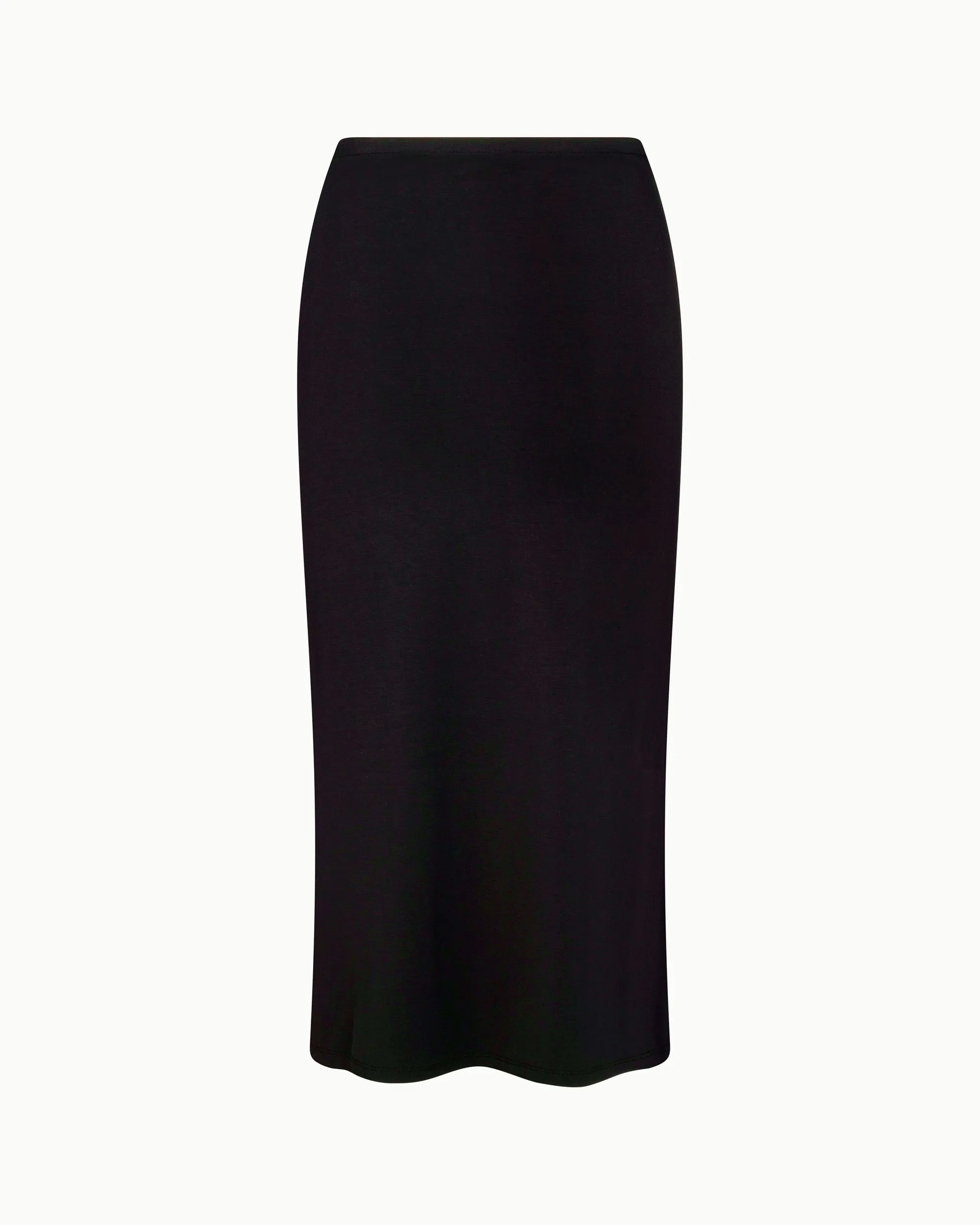 Soft Stretch Midi Skirt | Black