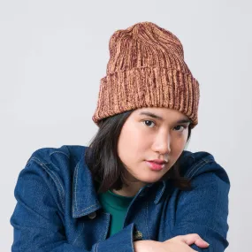 Space Mix Knit Beanie - Burgundy   Siena