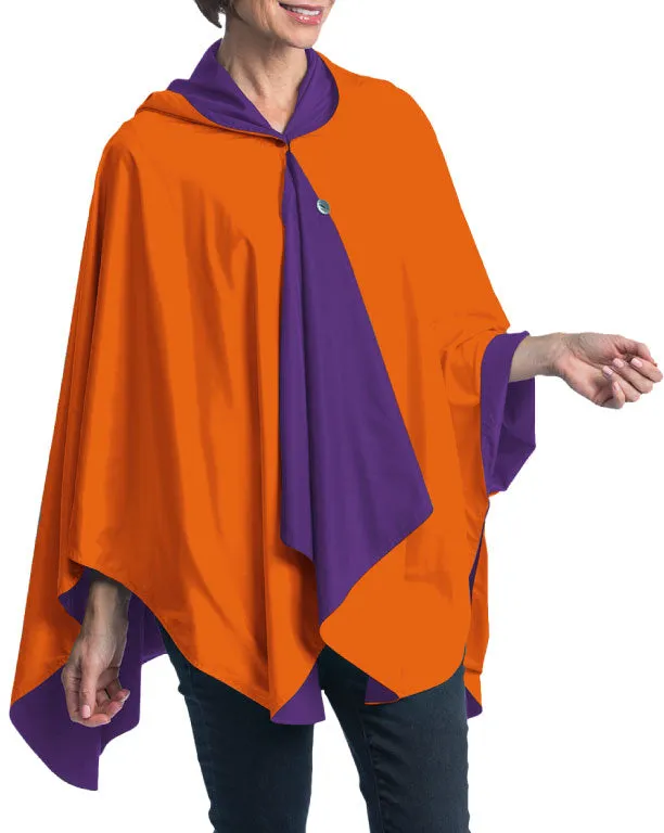 SpiritCaper Orange & Purple Wind & Rainproof Sport & Cheer Cape