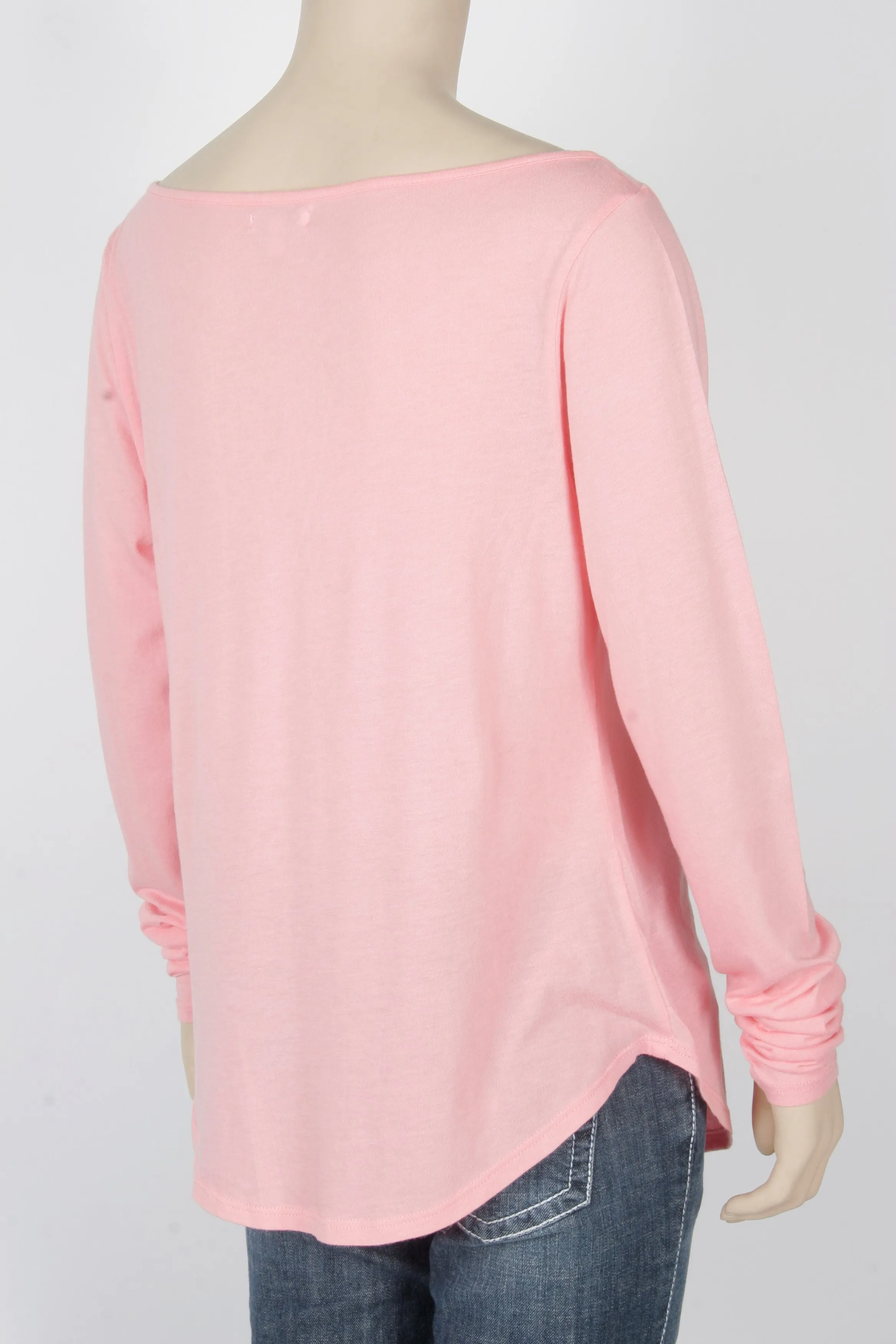 Stylemint Long Sleeve Pink Henley Tee-Stylemint Size 2 (Equiv. to Size 6/8)