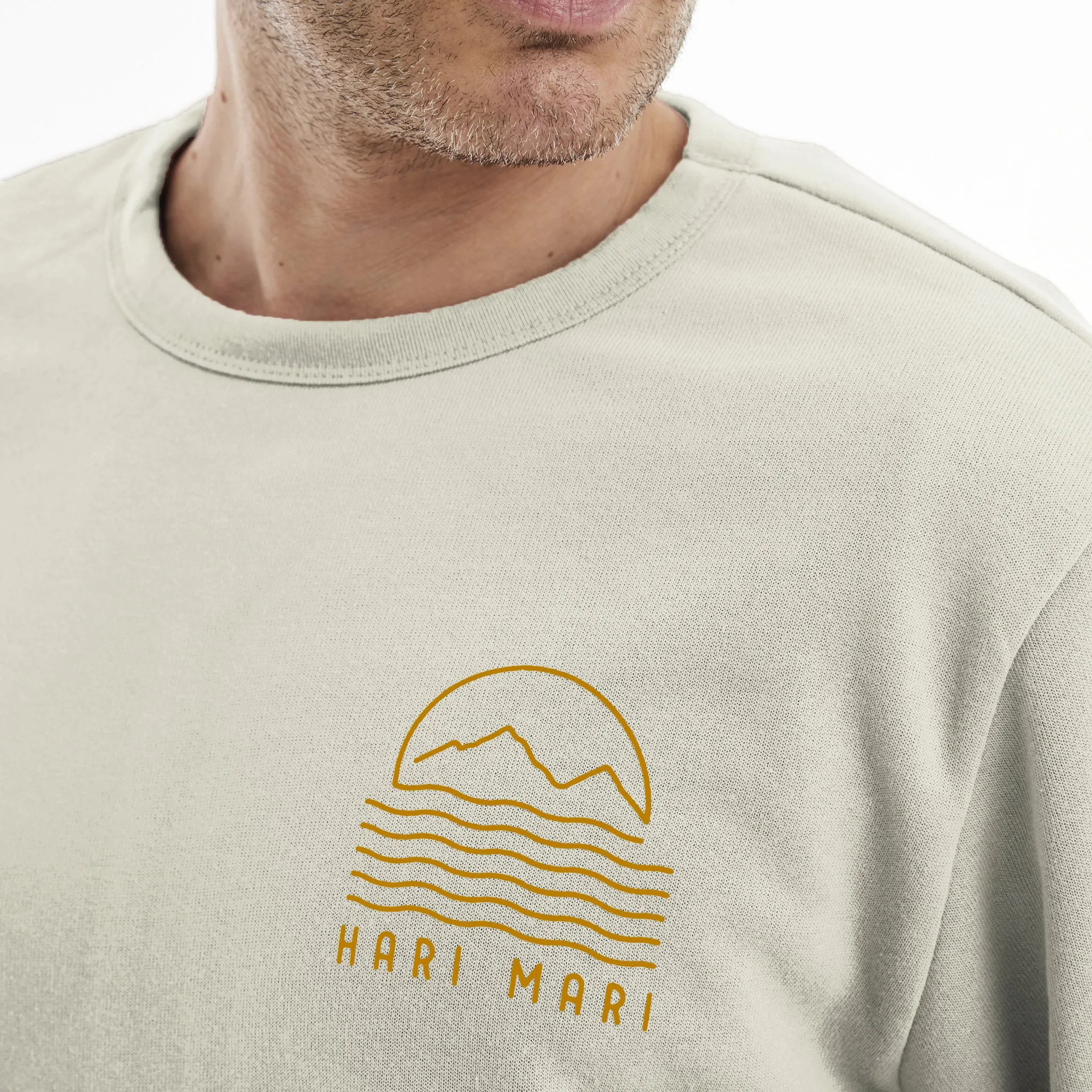 Sun & Sea PowderFleece | Heather Dust/Yellow