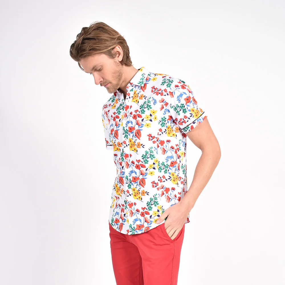 Swiss Spring Flower Short Sleeve Shirt