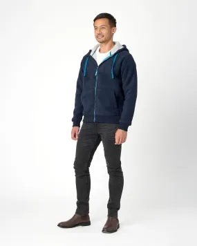 Taylor Sherpa Hoodie in Navy