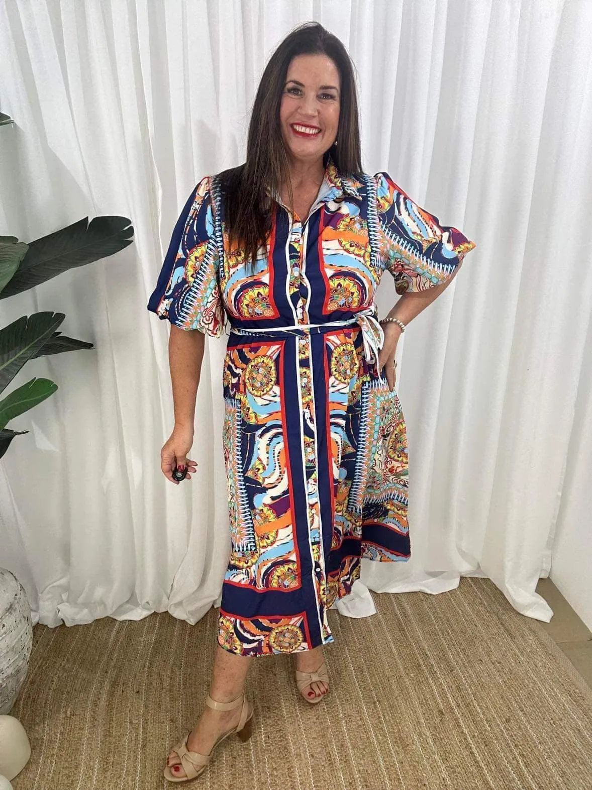 The Postiano Dress - Carnival Print