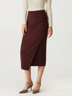 Thermal Wrap Midi Skirt