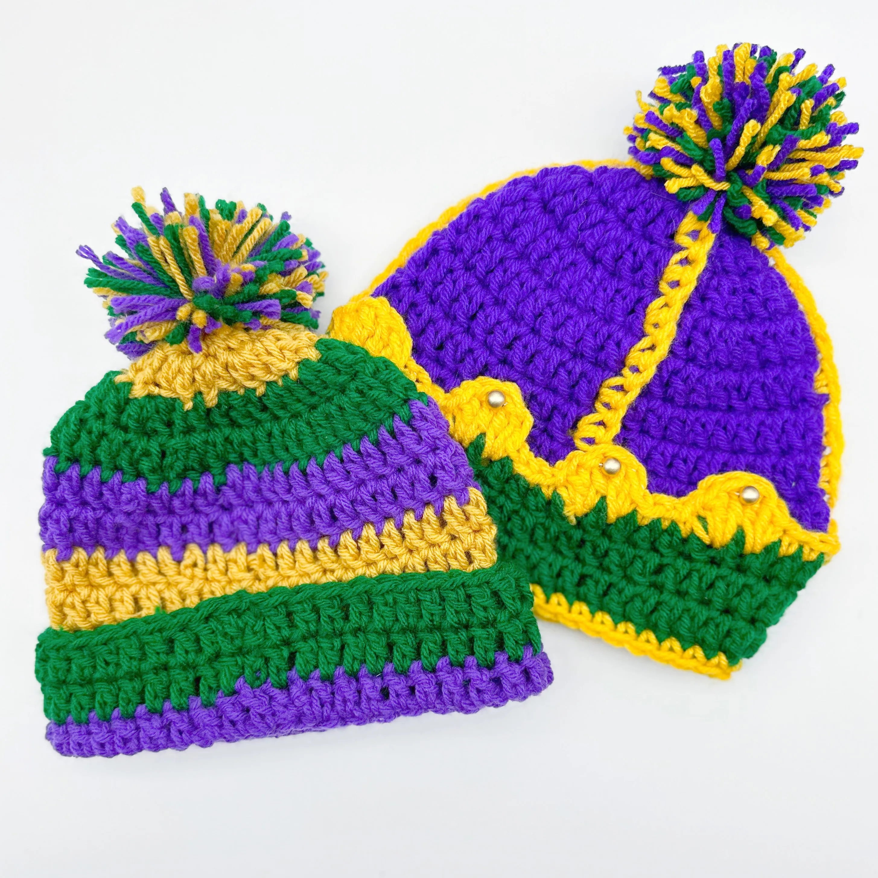 Toddler Mardi Gras Knit Hat