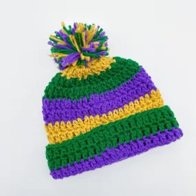 Toddler Mardi Gras Knit Hat