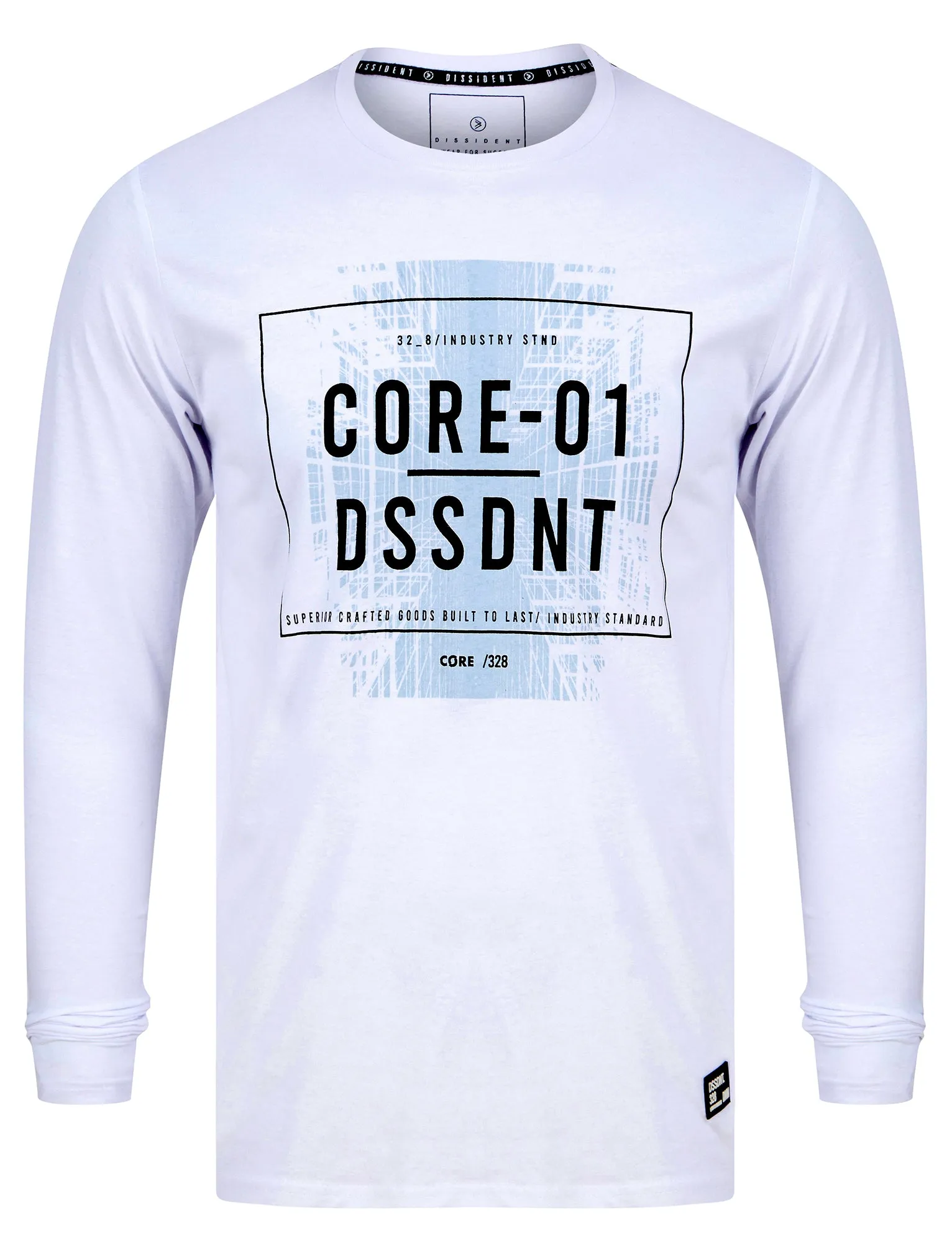 Topic Graphic Motif Cotton Jersey Long Sleeve Top in Optic White - Dissident