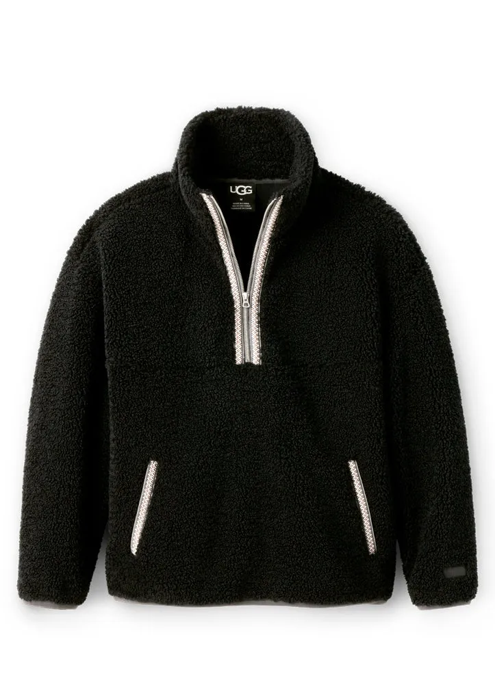 UGGBraid Half Zip in Black by UGG