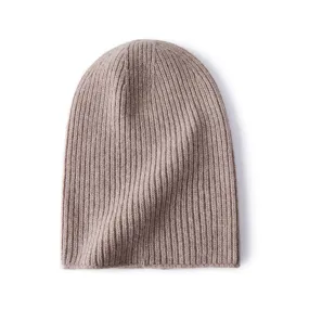 Unisex Cashmere Wool Beanie / Oatmeal