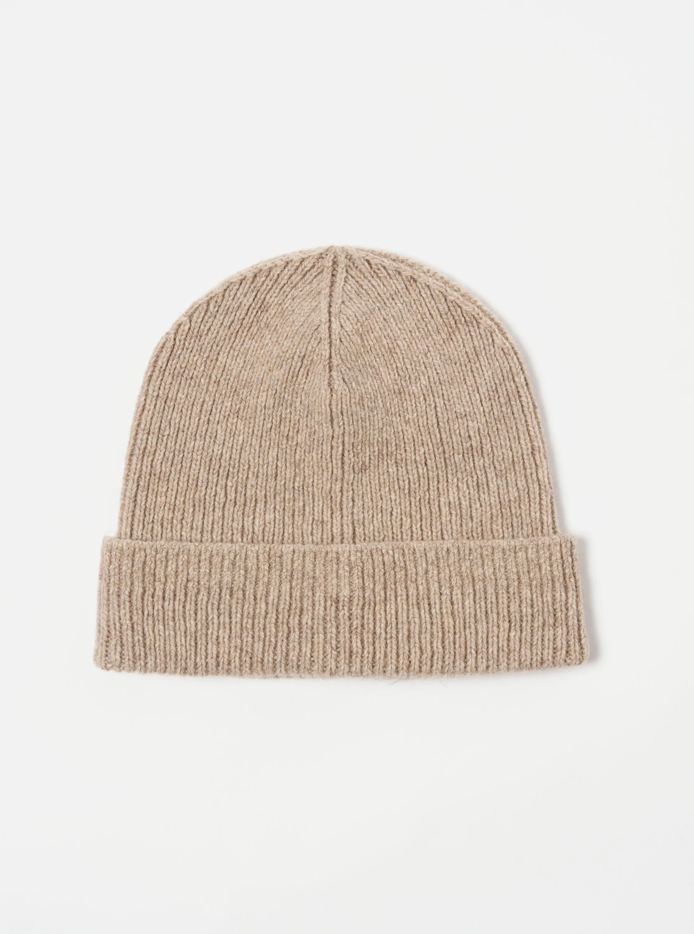 Universal Works Watch Cap in Fawn Eco Wool