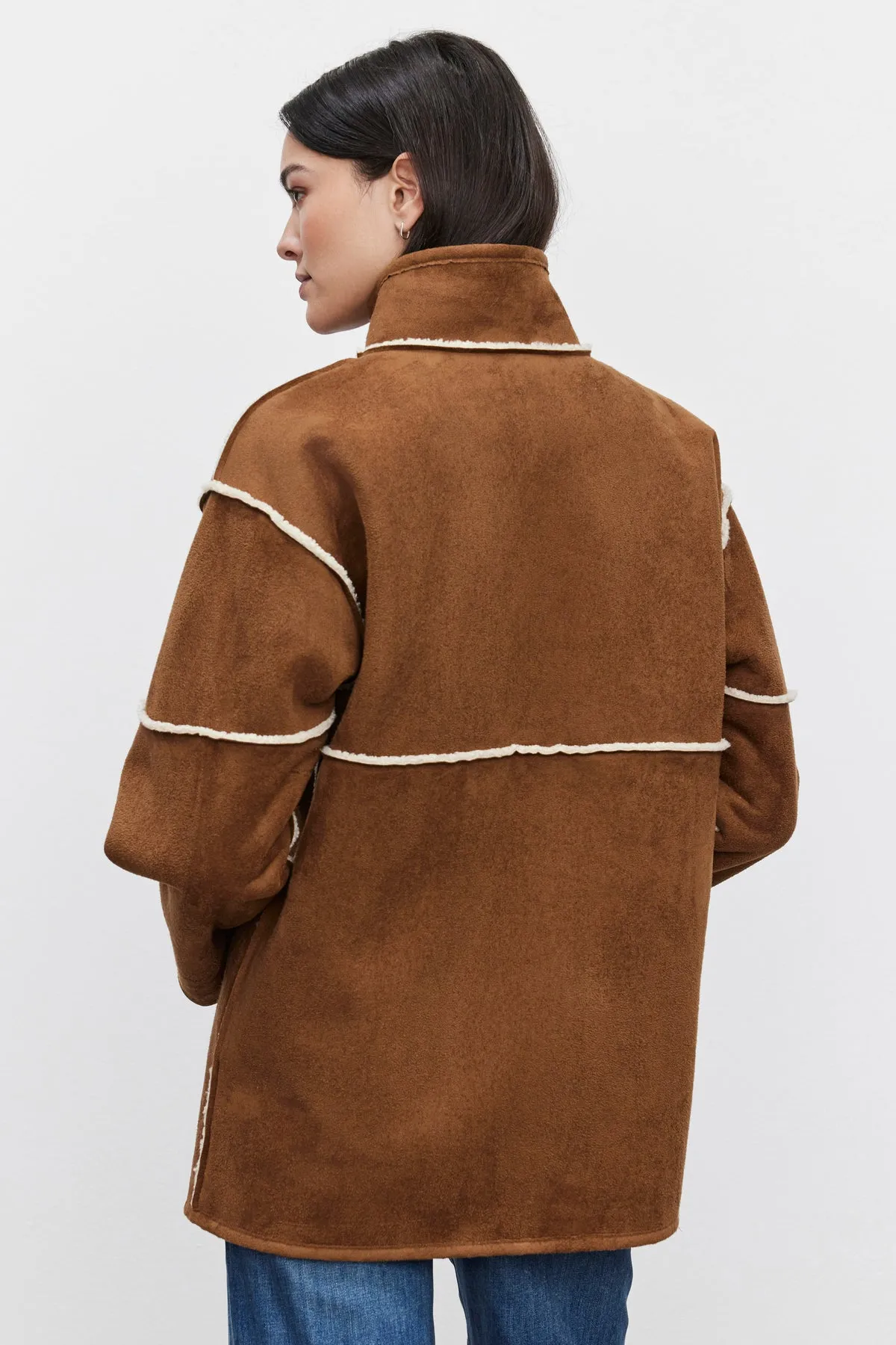 Velvet by Graham & Spencer Albany 03 Luxe Sherpa Reversible Jacket | Tobacco