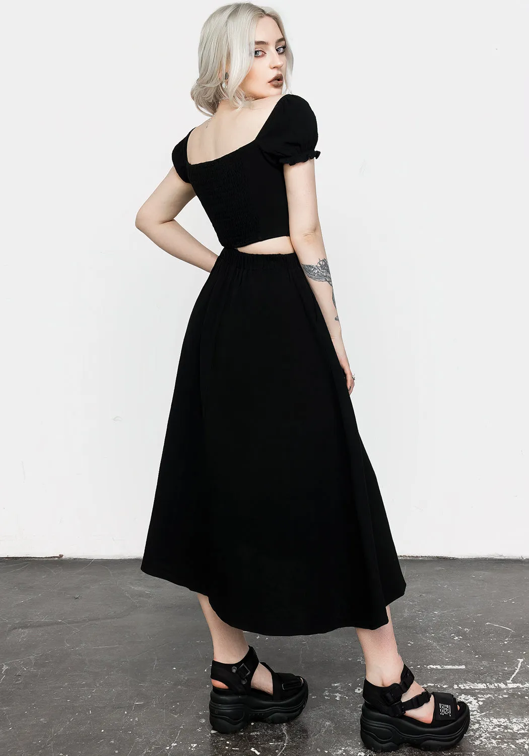 Vine Textured Midi Skirt