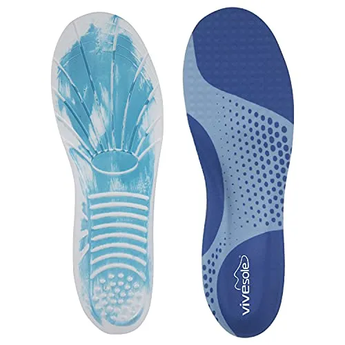 ViveSole Memory Foam Insoles - Orthotic Arch Support Shoe Inserts for Women and Men