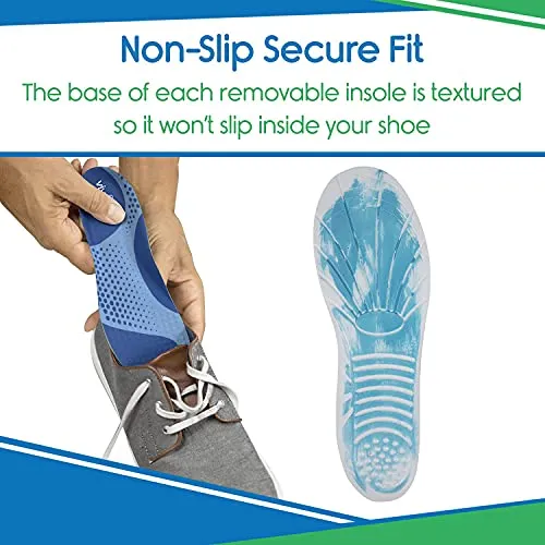 ViveSole Memory Foam Insoles - Orthotic Arch Support Shoe Inserts for Women and Men