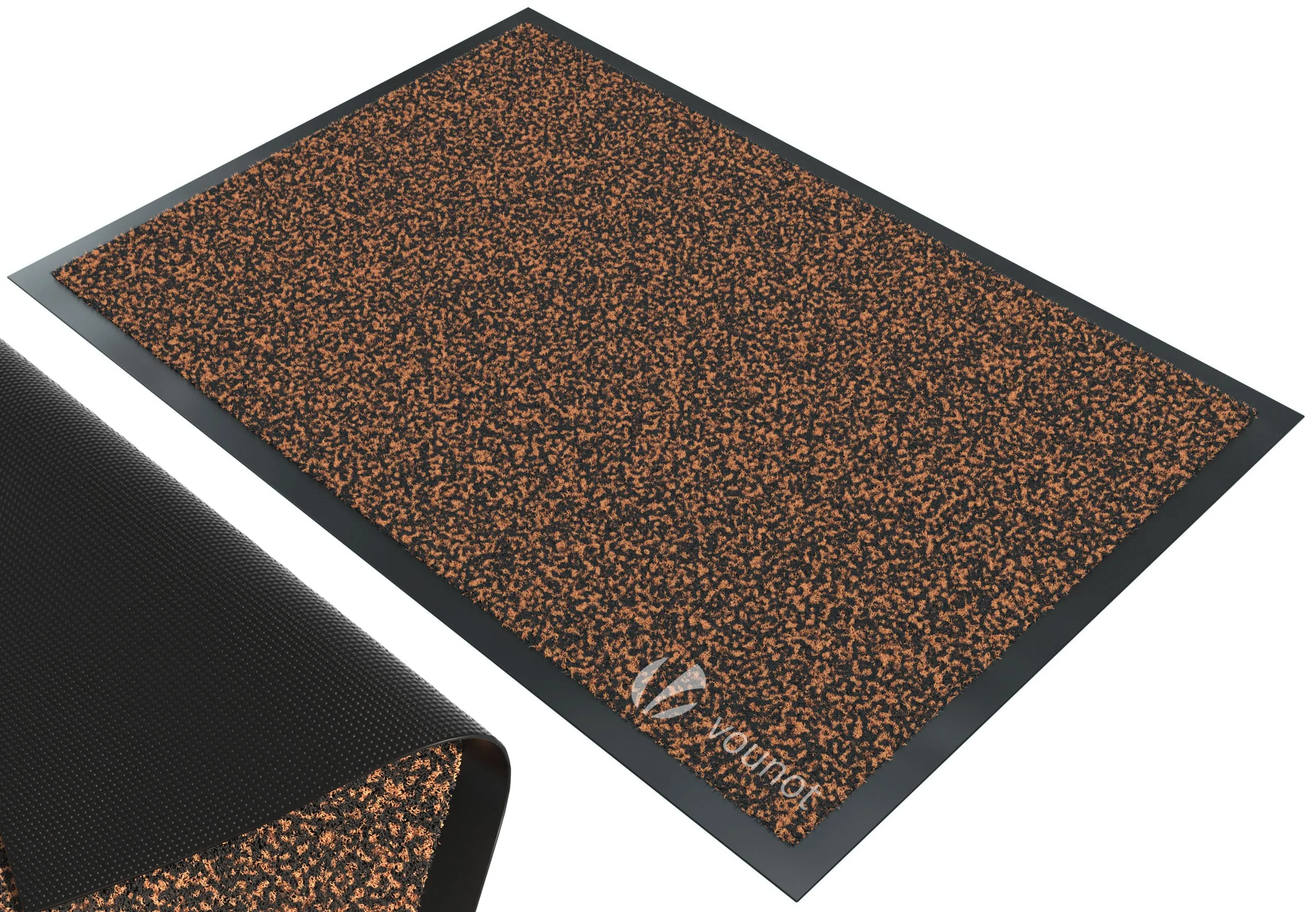 VOUNOT Dirt Trapper Front Door Mat for Indoor Outdoor, Brown-Black, 60x90cm