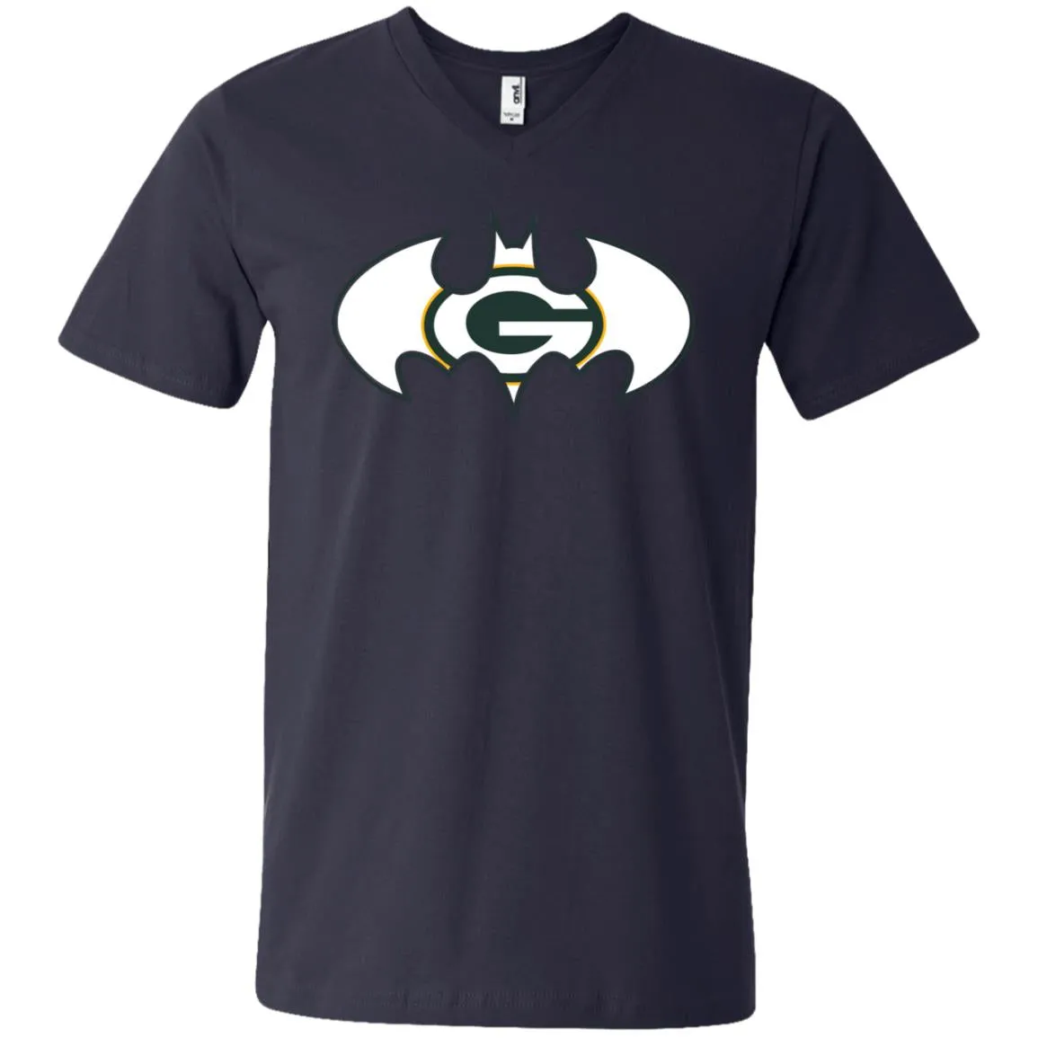 We Are The Green Bay Packers Batman Nfl Mashup Men V-Neck T-Shirt