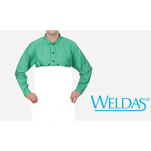 Weldas 33-6228XL 9oz Green Welding Cape Sleeve Cotton FR Size XL