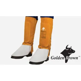 Weldas 44-2114 Golden Brown 14" Welding Leg Spat Select Split Leather Shoe Cover